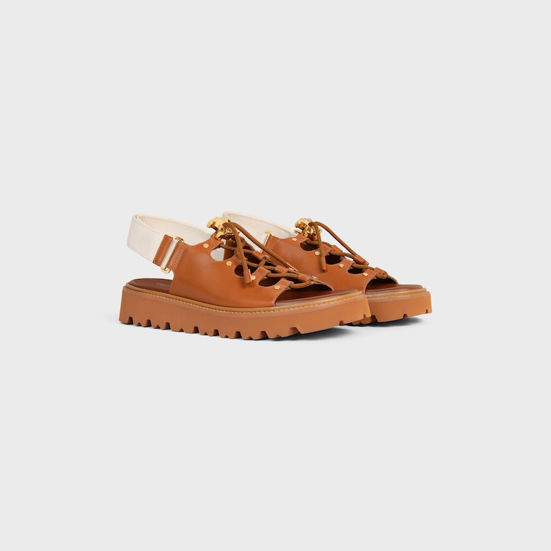 celine billie chunky sandale aus kalbsleder und textil