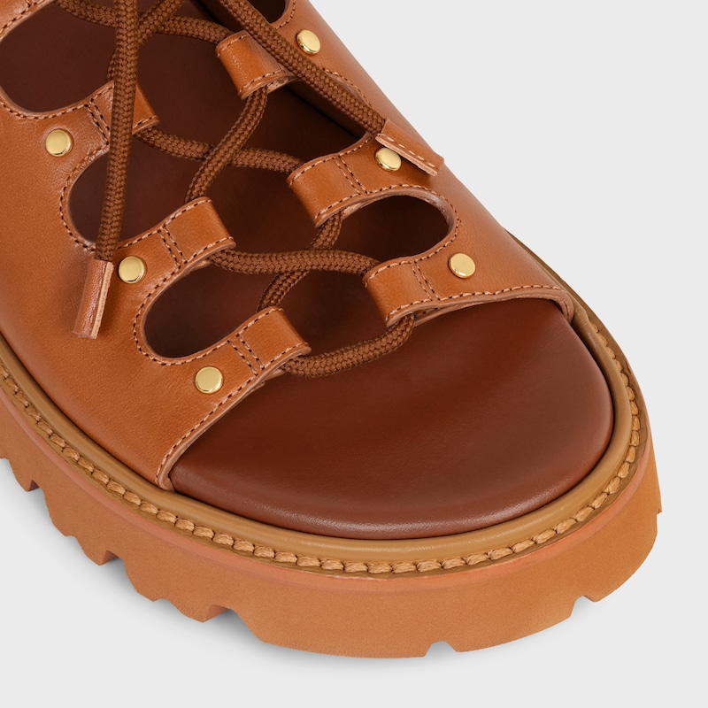 celine billie chunky sandale aus kalbsleder und textil