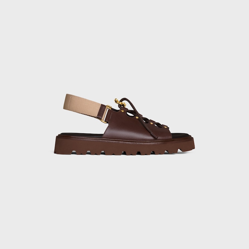 celine billie chunky sandale aus kalbsleder und textil