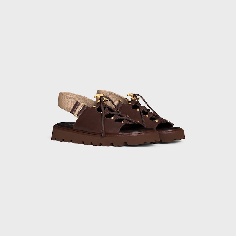 celine billie chunky sandale aus kalbsleder und textil