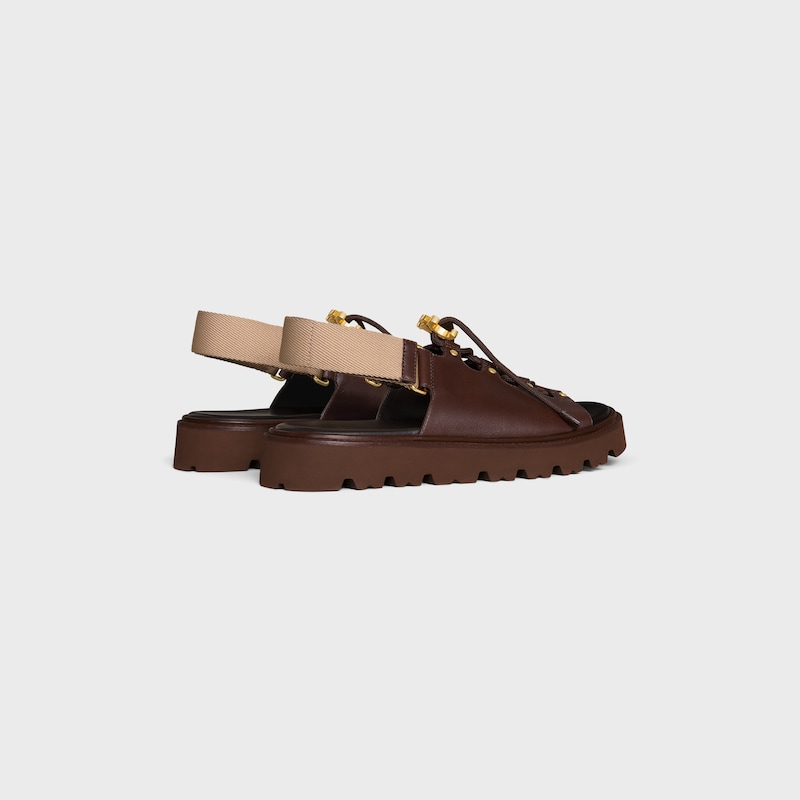 celine billie chunky sandale aus kalbsleder und textil