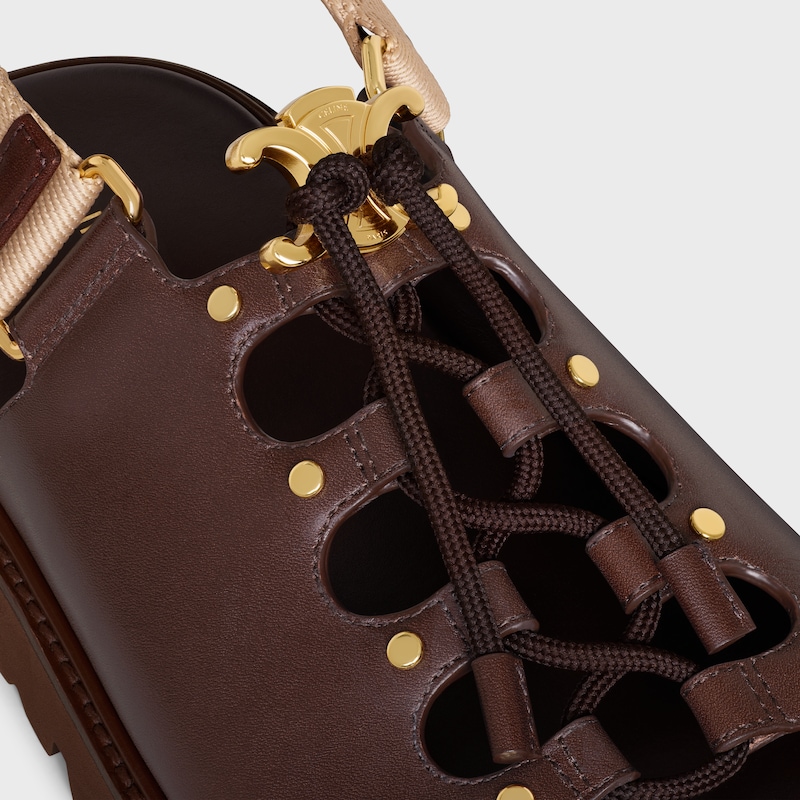celine billie chunky sandale aus kalbsleder und textil
