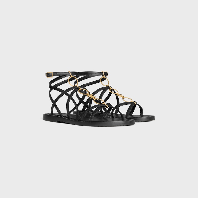 celine lympia strappy jewel sandale aus kalbsleder