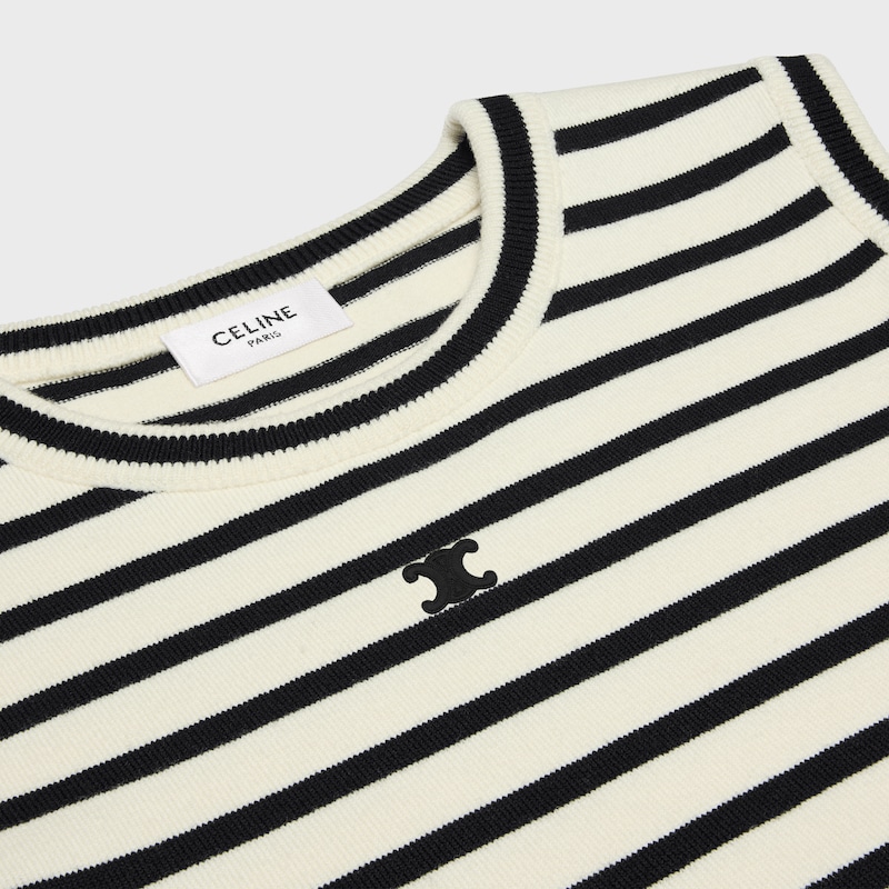 triomphe-sleeevess-marinière-pullover aus wolle