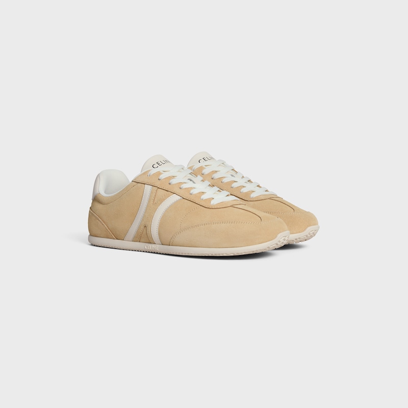 celine jogger - niedriger schnÜrsneaker aus wildleder und kalbsleder