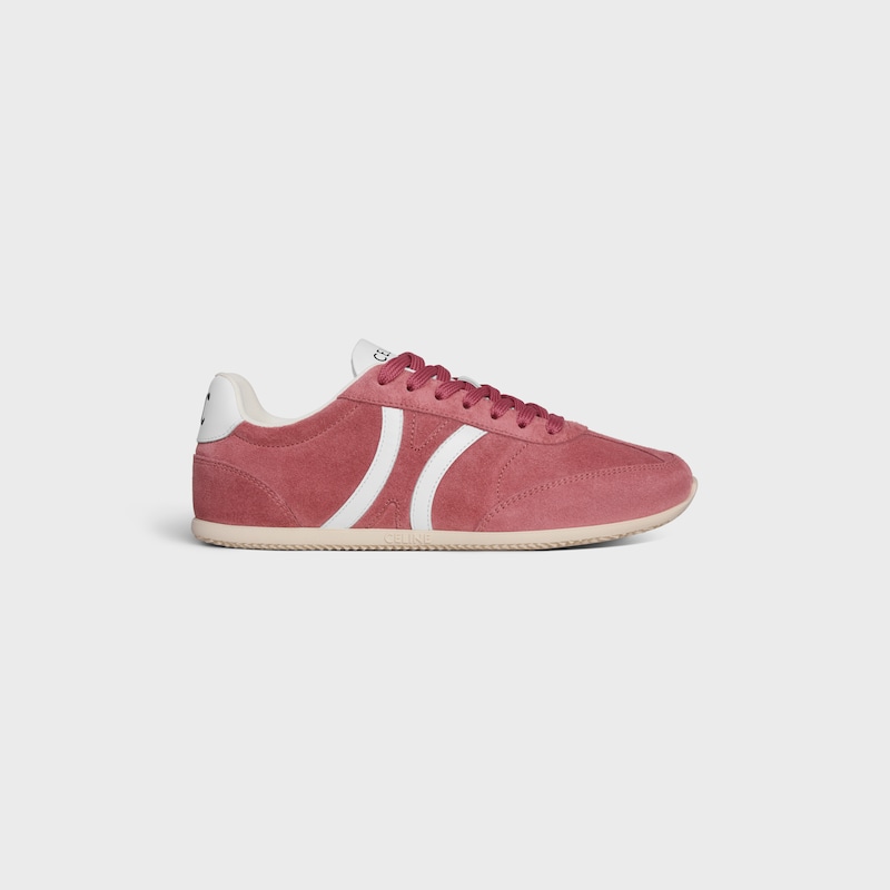 celine jogger low schnÜrsneaker mit triomphe-schnÜrung aus wildleder und kalbsleder