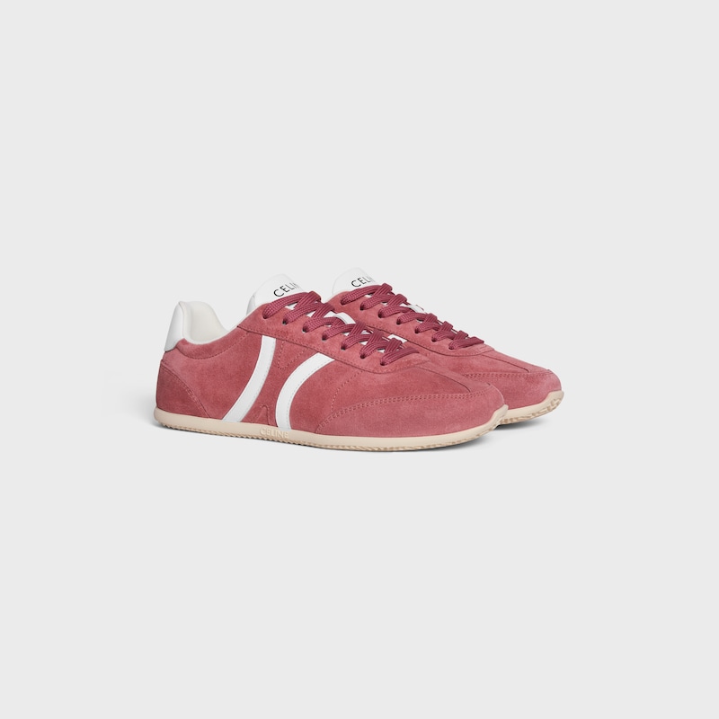 celine jogger low schnÜrsneaker mit triomphe-schnÜrung aus wildleder und kalbsleder