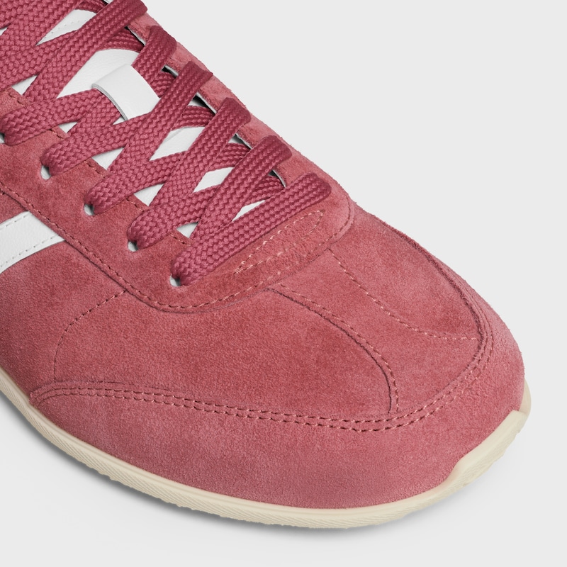 celine jogger low schnÜrsneaker mit triomphe-schnÜrung aus wildleder und kalbsleder