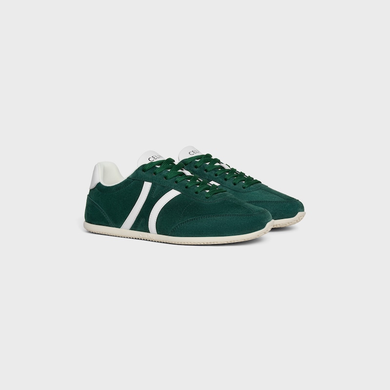 celine jogger low schnÜrsneaker mit triomphe-schnÜrung aus wildleder und kalbsleder