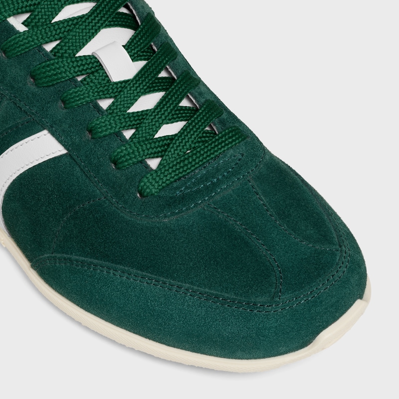 celine jogger low schnÜrsneaker mit triomphe-schnÜrung aus wildleder und kalbsleder
