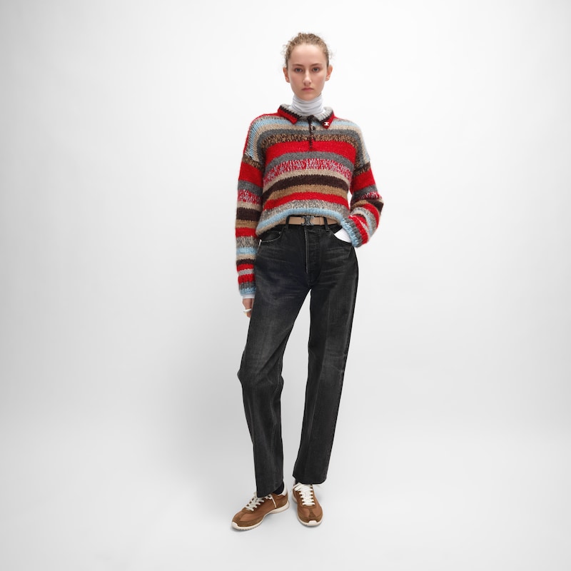 celine racer - niedriger sneaker mit triomphe-motiven aus nylon wildleder und kalbsleder