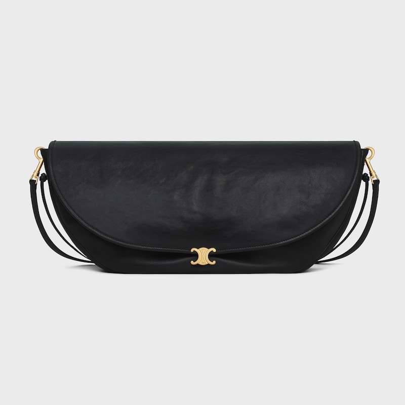 halfmoon soft triomphe tasche aus geschmacksrichtigem glÄnzendes lammleder