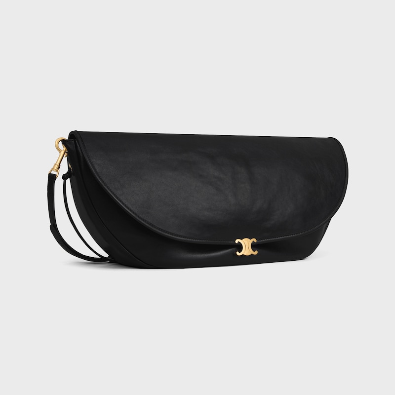 halfmoon soft triomphe tasche aus geschmacksrichtigem glÄnzendes lammleder