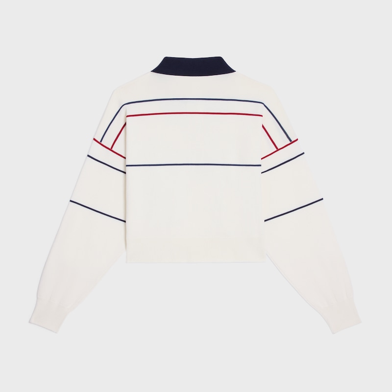 triumphe cropped polo aus seidenbaumwolle