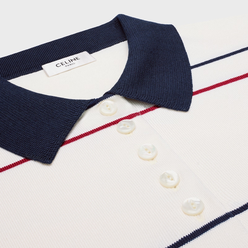 triumphe cropped polo aus seidenbaumwolle