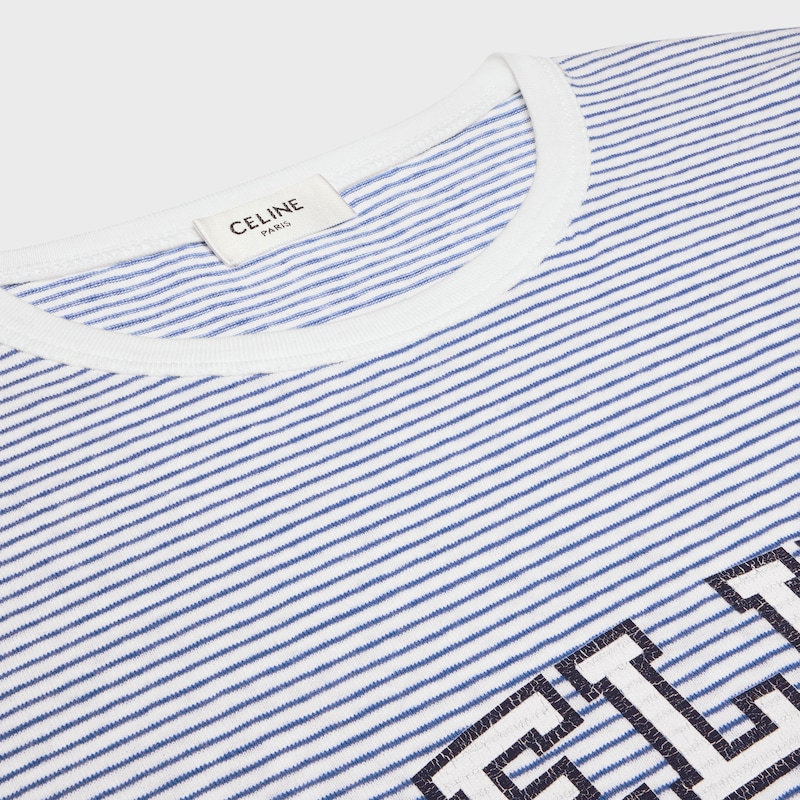 celine 70er-jahre-t-shirt aus gestreiftem jersey