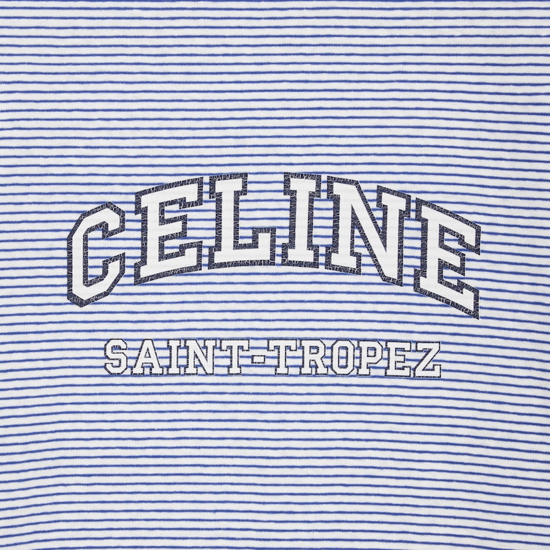 celine 70er-jahre-t-shirt aus gestreiftem jersey