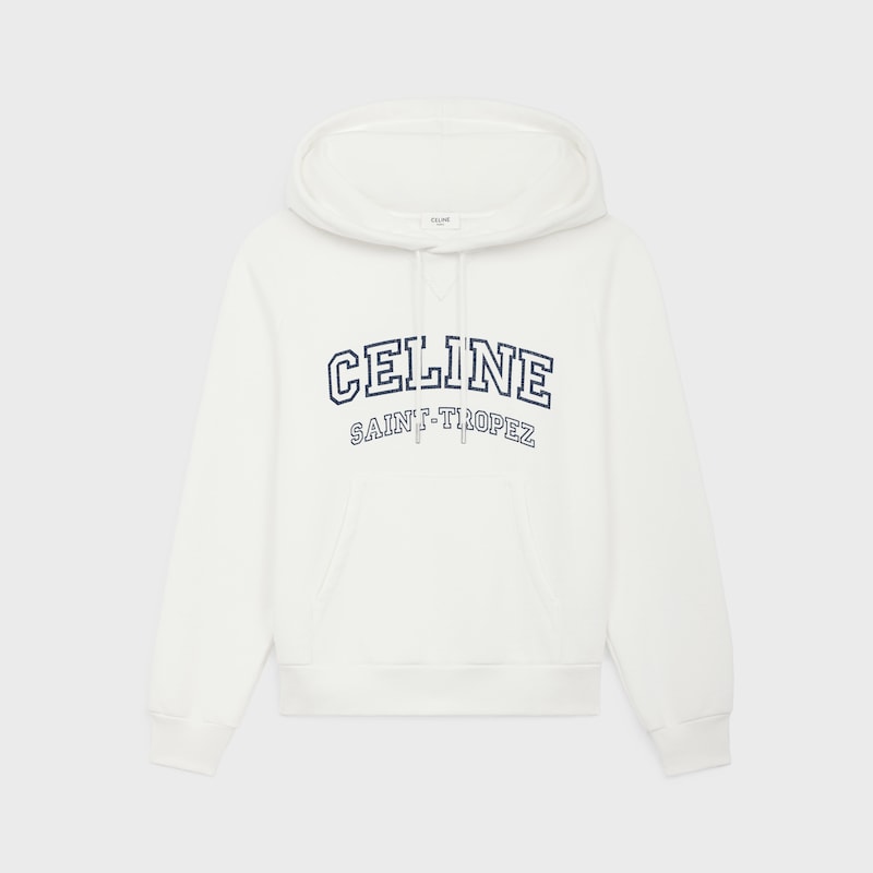 celine hoodie aus fleece-baumwolle