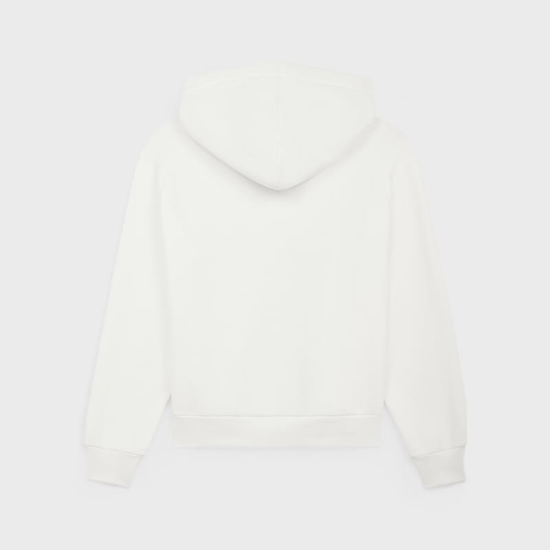 celine hoodie aus fleece-baumwolle
