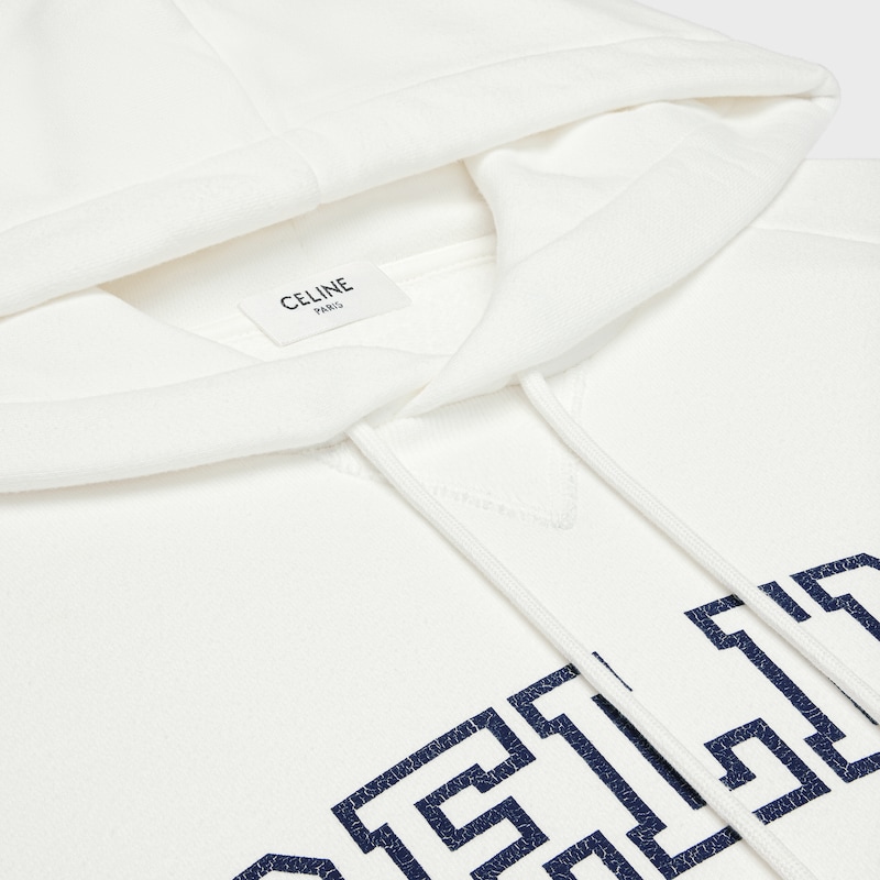 celine hoodie aus fleece-baumwolle