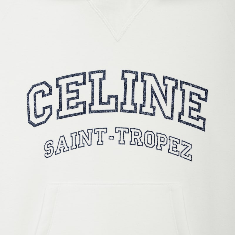 celine hoodie aus fleece-baumwolle