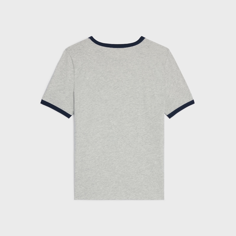 t-shirt mit 70er-jahre-wappen aus baumwolljersey