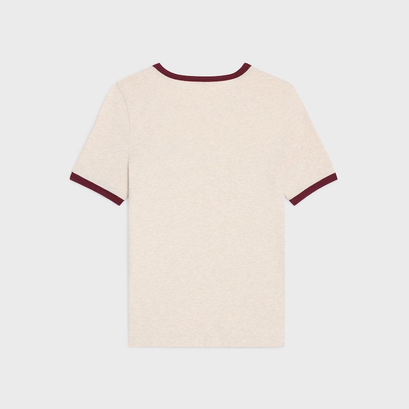 t-shirt mit 70er-jahre-wappen aus baumwolljersey