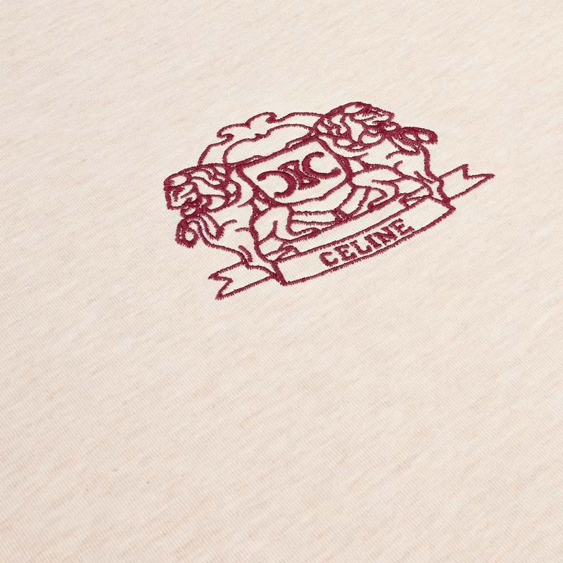 t-shirt mit 70er-jahre-wappen aus baumwolljersey