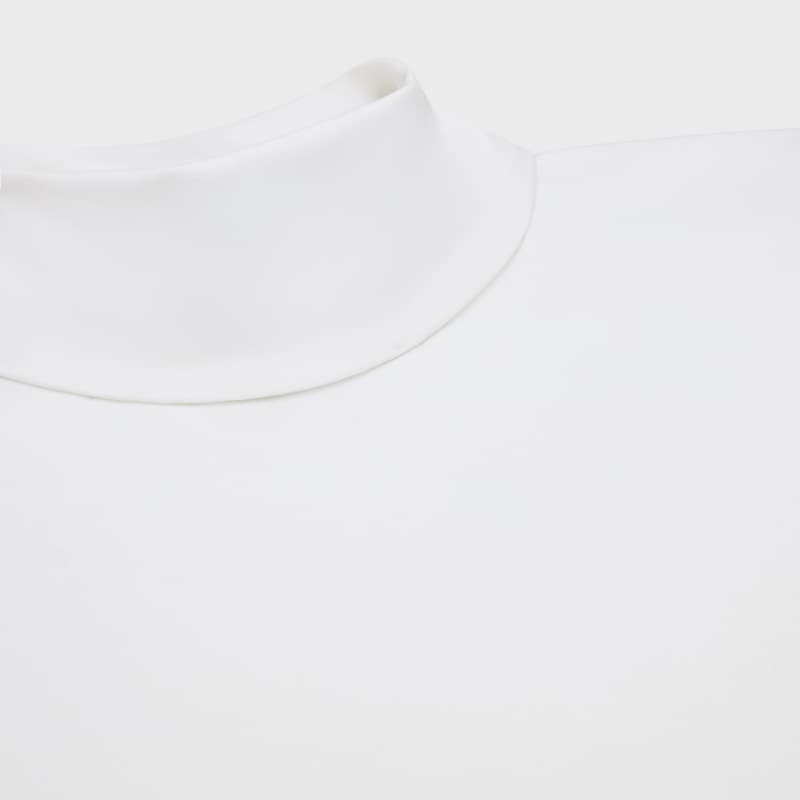 stehkragen-top aus sportlichem baumwolljersey