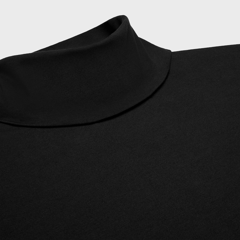 stehkragen-top aus sportlichem baumwolljersey