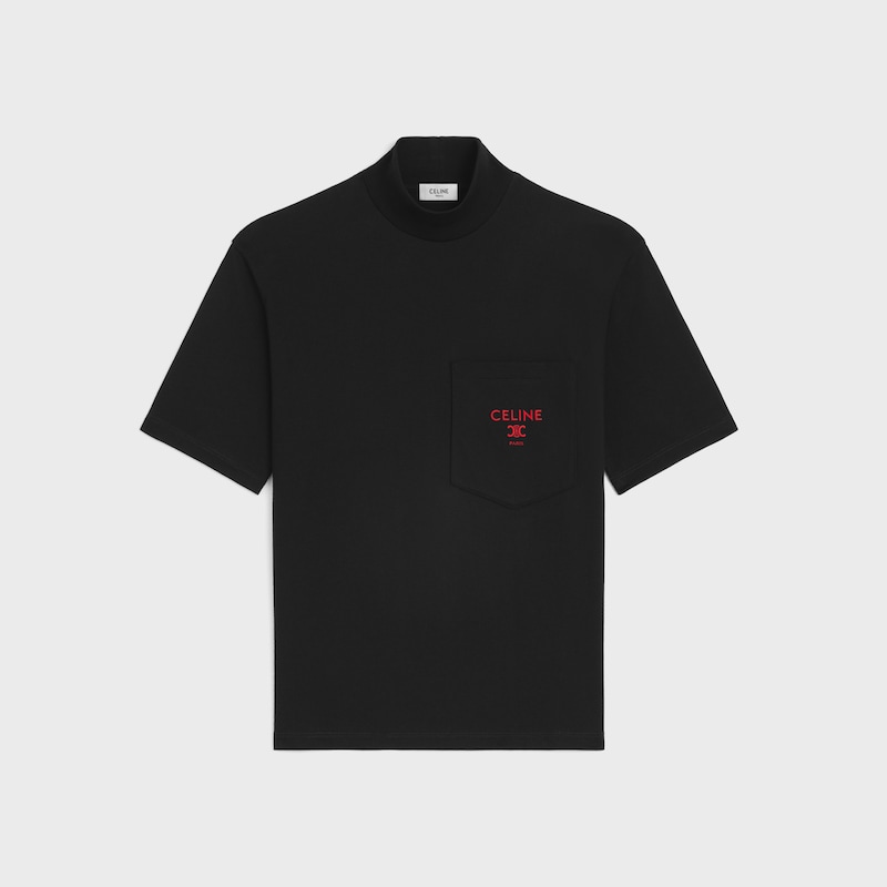 stehkragen-t-shirt aus baumwolljersey