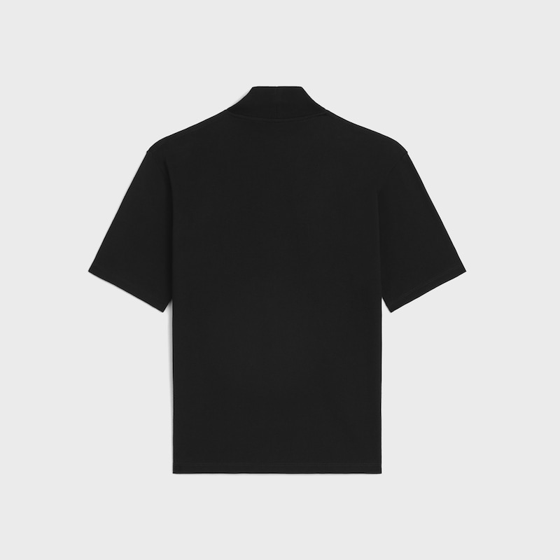 stehkragen-t-shirt aus baumwolljersey