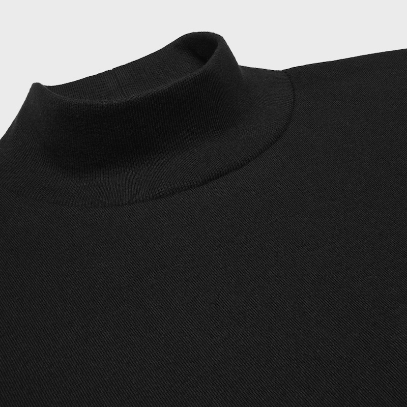 stehkragen-t-shirt aus baumwolljersey