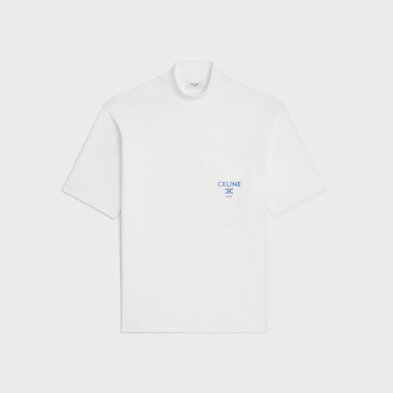 stehkragen-t-shirt aus baumwolljersey