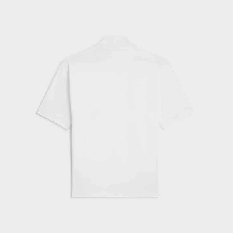 stehkragen-t-shirt aus baumwolljersey