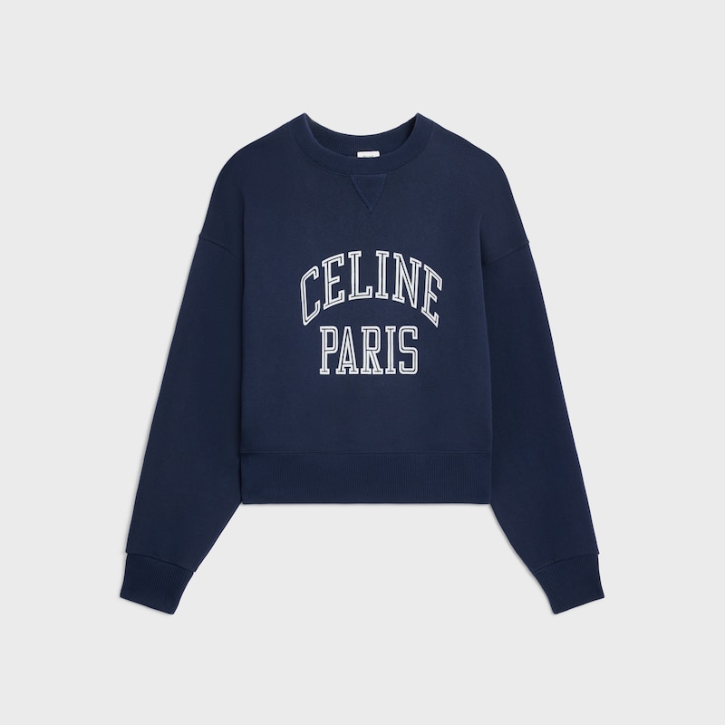 lockeres sweatshirt aus baumwollfleece