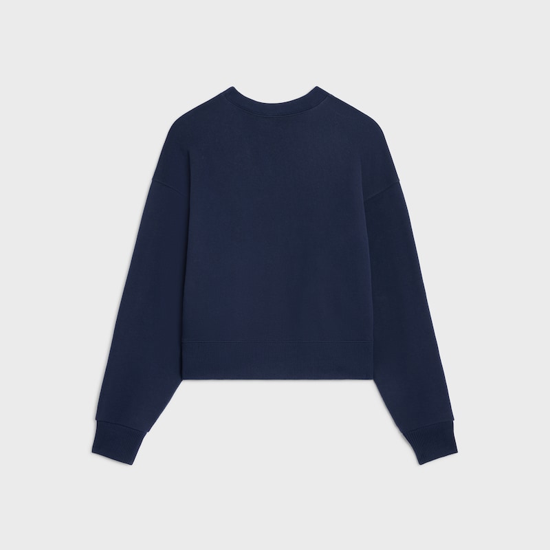 lockeres sweatshirt aus baumwollfleece