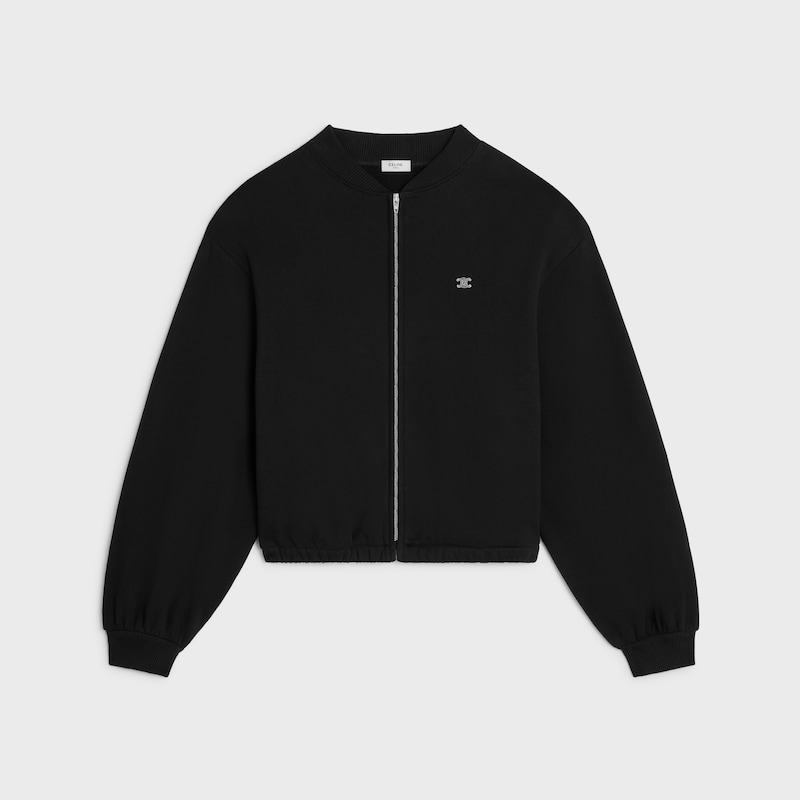 teddyjacke aus baumwollfleece