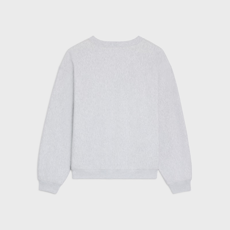lockeres sweatshirt aus baumwollfleece