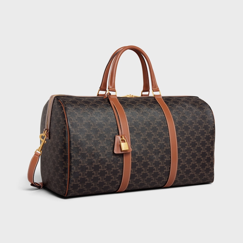 große reisetasche aus triumphe canvas und kalbsleder