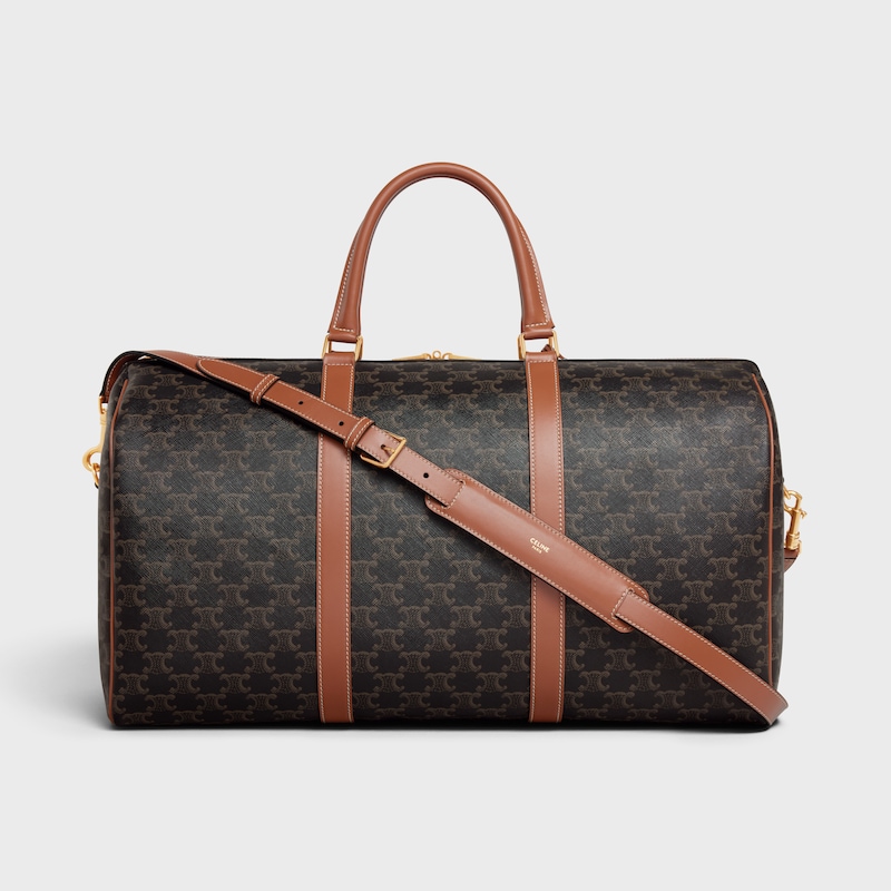 große reisetasche aus triumphe canvas und kalbsleder