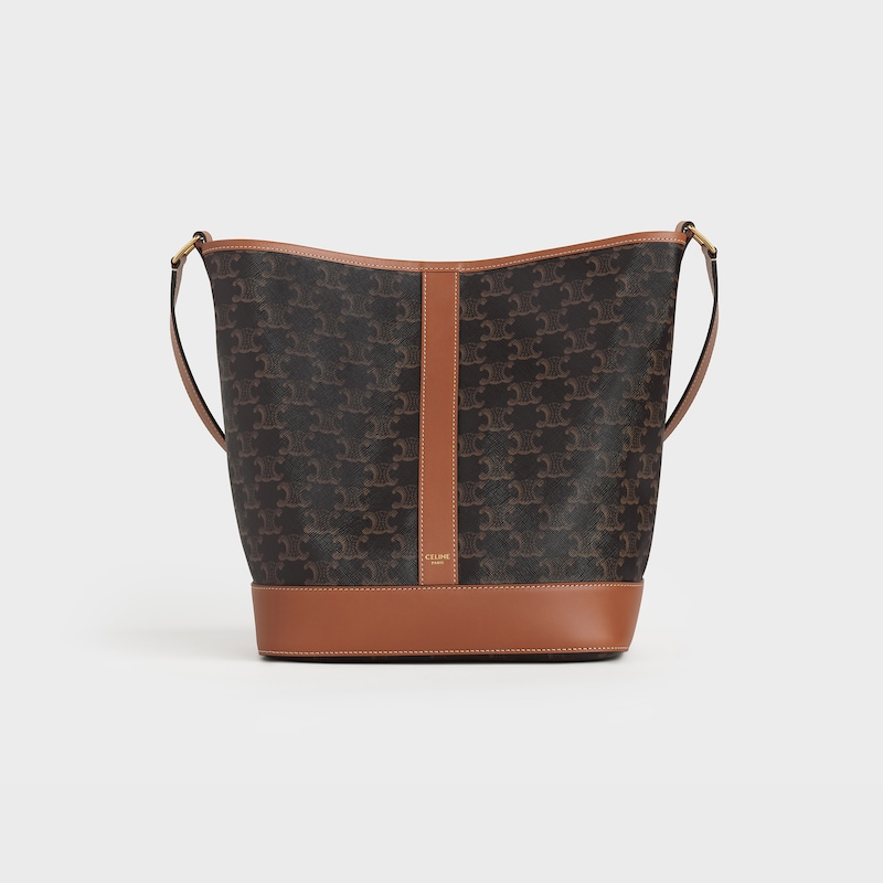mittlerer bucket fit aus triumphe canvas und kalbsleder