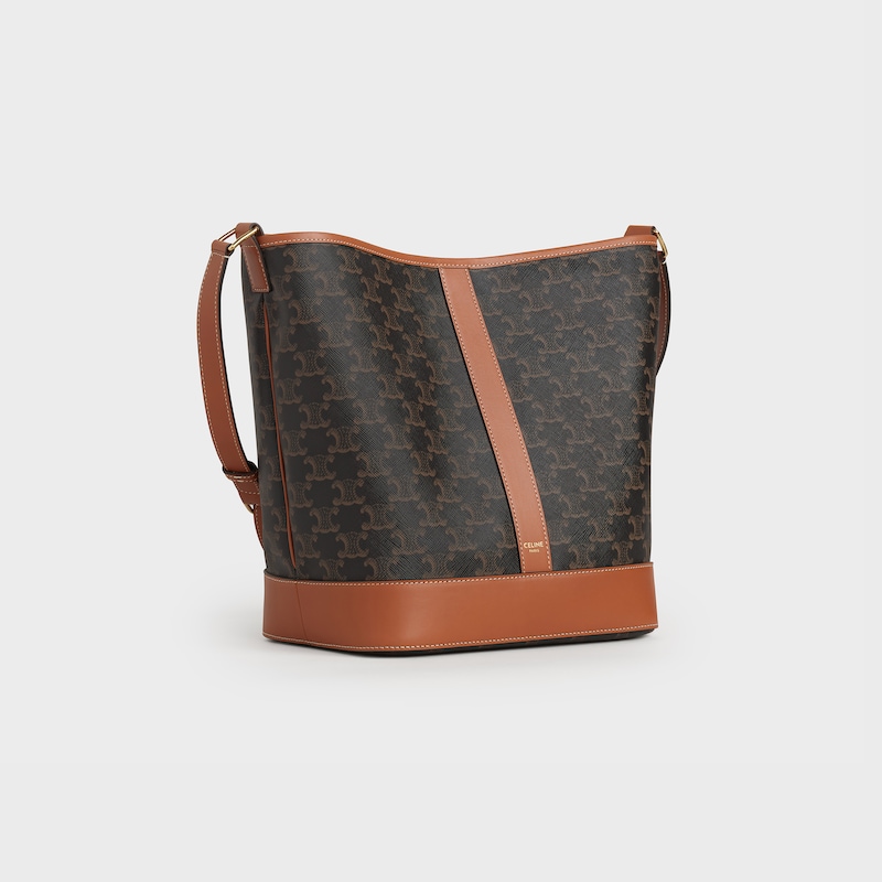 mittlerer bucket fit aus triumphe canvas und kalbsleder