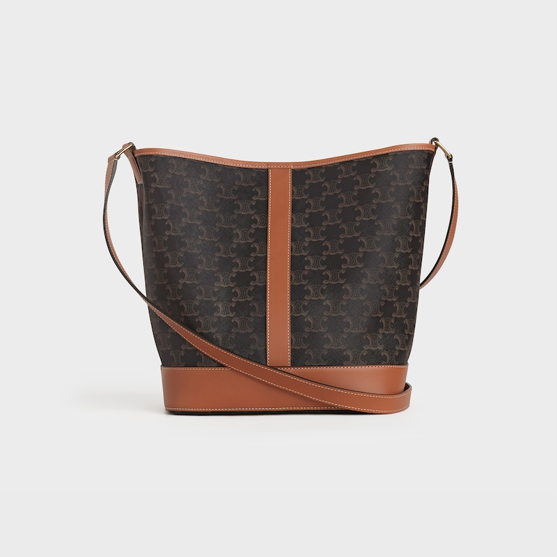 mittlerer bucket fit aus triumphe canvas und kalbsleder