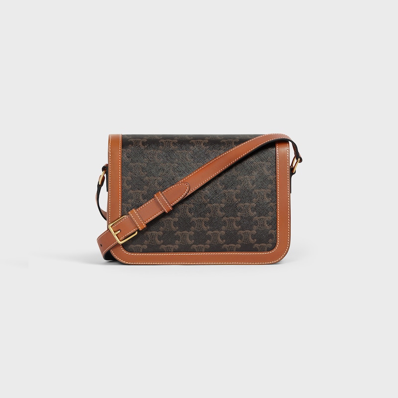 klassische triomphe-tasche aus triomphe-canvas und kalbsleder