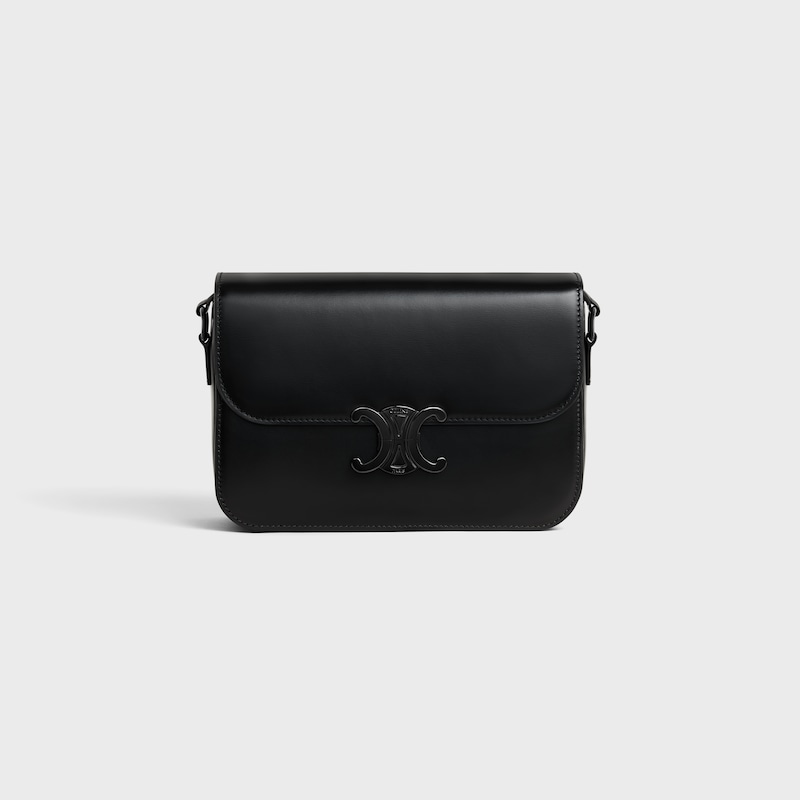 classique triomphe-tasche aus glänzendem kalbsleder