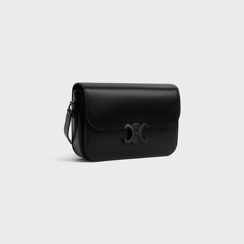 classique triomphe-tasche aus glänzendem kalbsleder