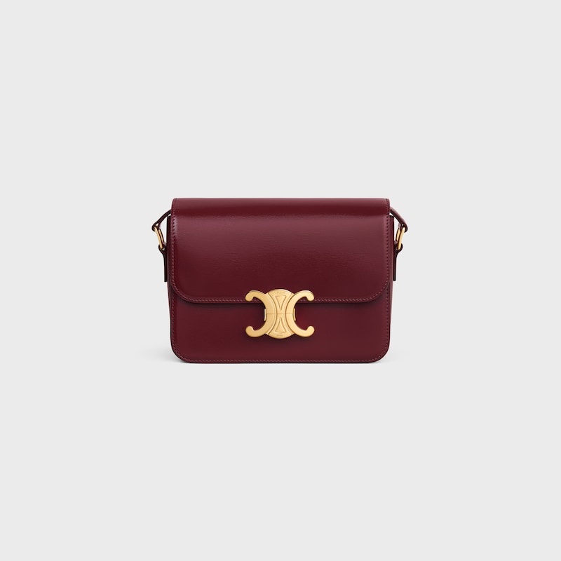 teen triomphe tasche aus glänzendem kalbsleder