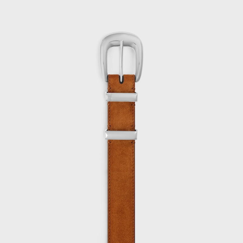 mittlerer 25-mm-westerngürtel aus wildleder-kalbsleder