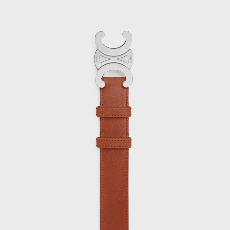 großer 30-mm-triomphe-gürtel aus vintage-kalbsleder